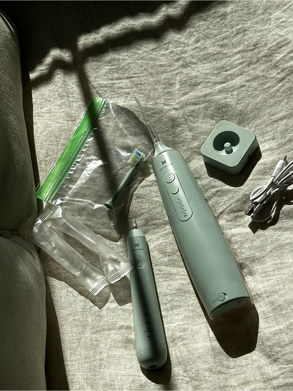 Water Flosser & Electric Toothbrush Set in Sage Green